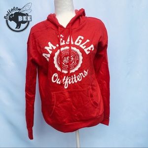 American Eagle super soft red drawstring pull over